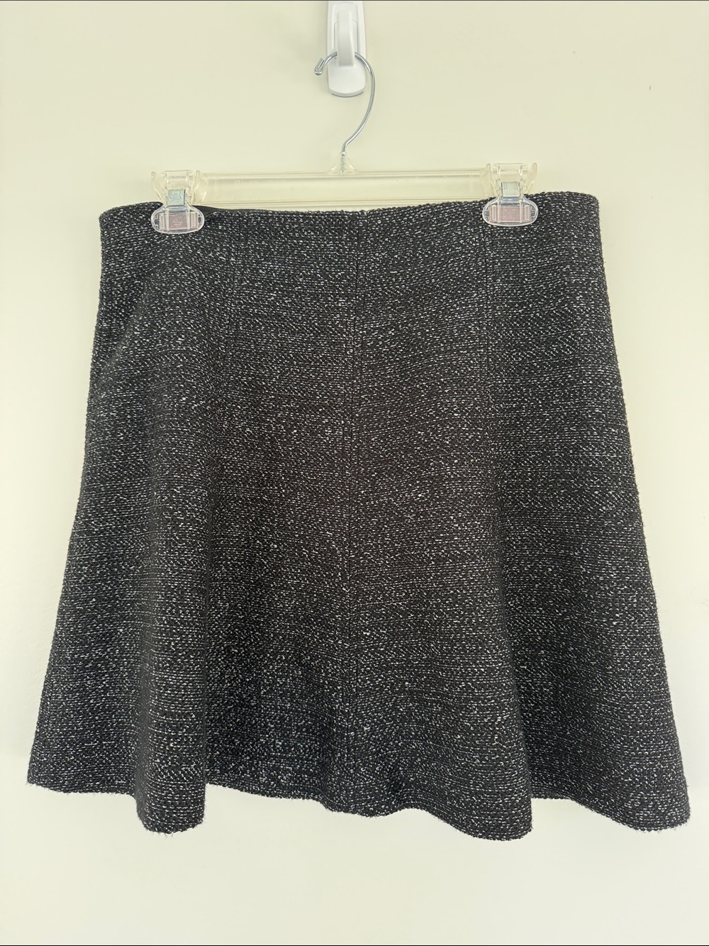 LOFT Petites, black speckled, marled skater skirt, MP